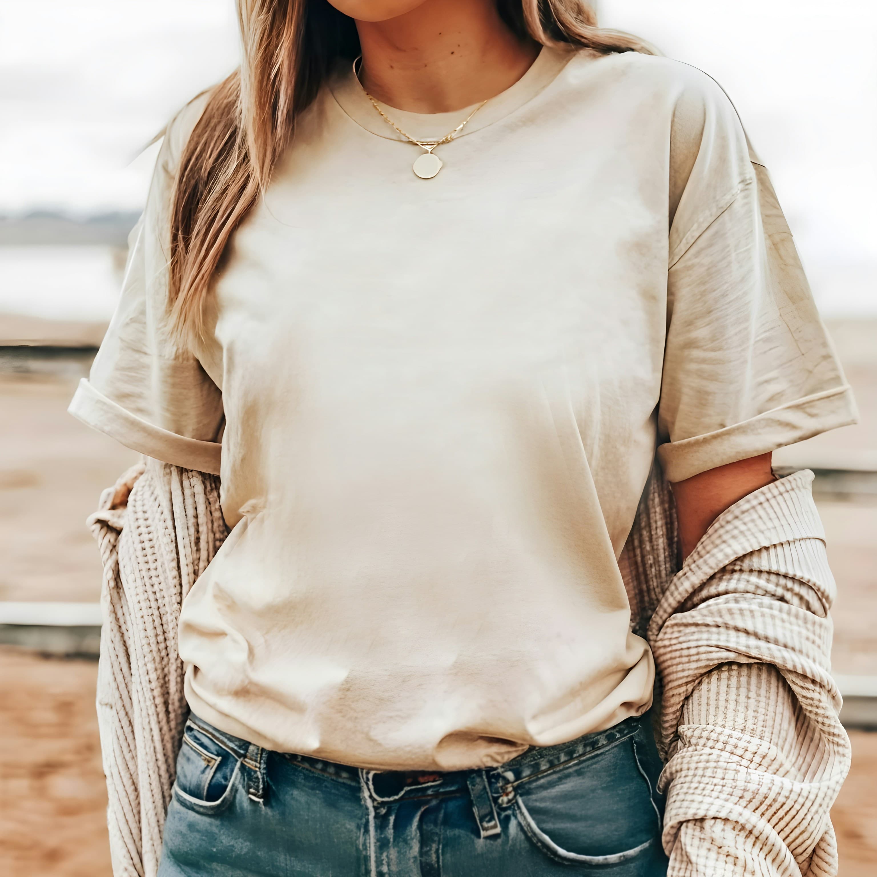 Organic Cotton Tee — Cream